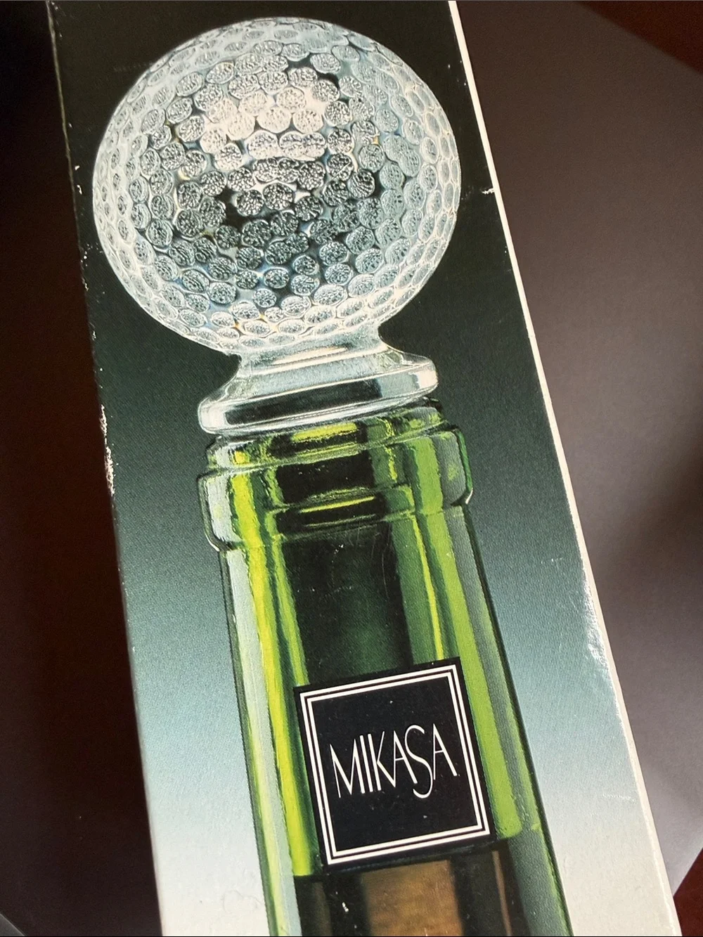 Mikasa Clear Crystal Golf-Ball Bottle Stopper